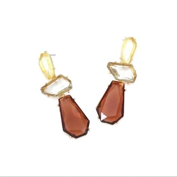 Colorful Resin Drop Earrings - Picture 4 of 8